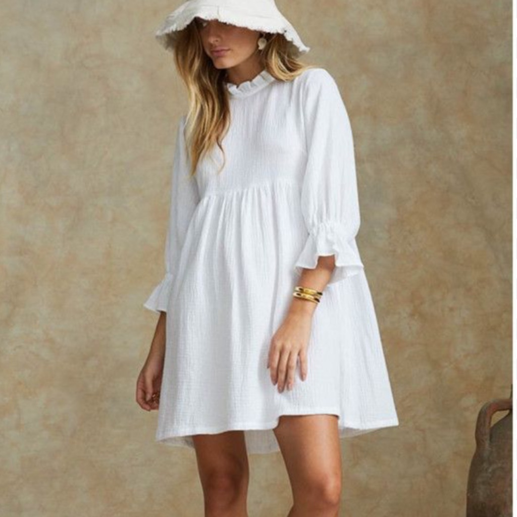 Maurie + Eve | Isla Mini Dress Crisp White